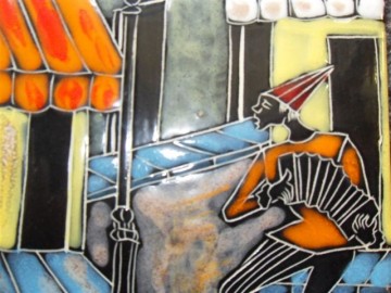 Grote wandtegel,Anci,Italie,1960..