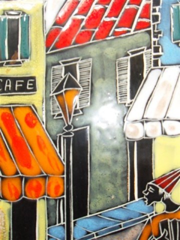 Grote wandtegel,Anci,Italie,1960..