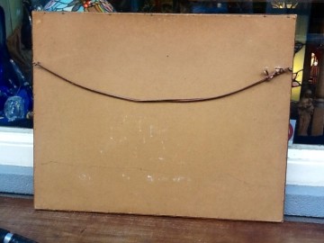 W.J.Hendriks,potloodtekening achter glas,1923.