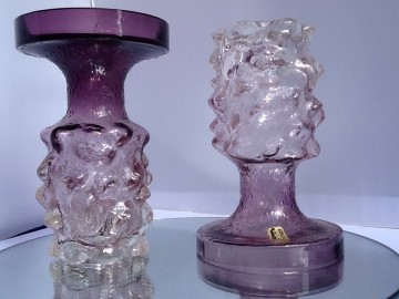 Kai Blomqvist,Kumela,twee kaarsenstandaards/vaasjes Käpy,1970.