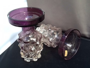 Kai Blomqvist,Kumela,twee kaarsenstandaards/vaasjes Käpy,1970.