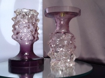 Kai Blomqvist,Kumela,twee kaarsenstandaards/vaasjes Käpy,1970.