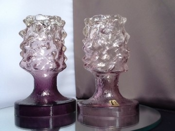 Kai Blomqvist,Kumela,twee kaarsenstandaards/vaasjes Käpy,1970.