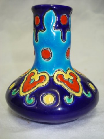 Longwy vaasje,émail cloissonné.