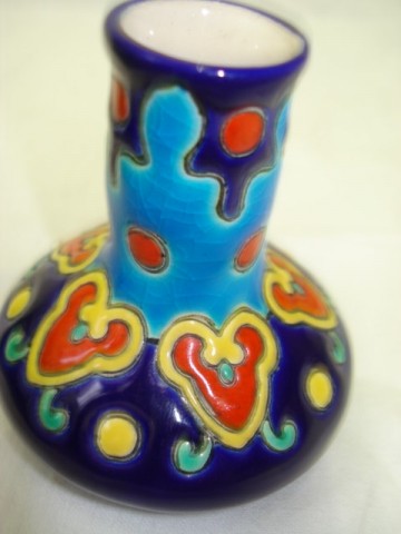 Longwy vaasje,émail cloissonné.